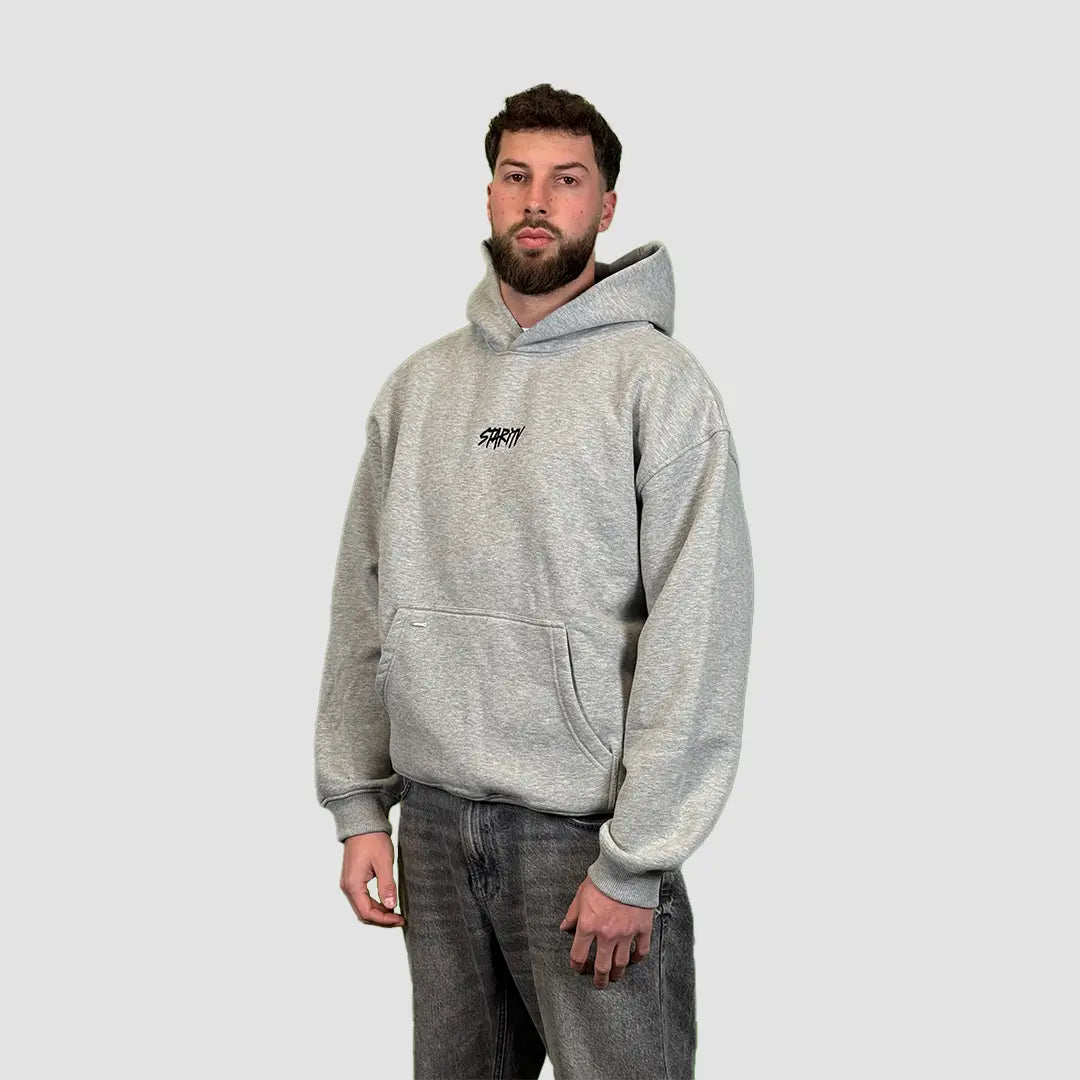 Heavyweight Hoodie Grey Melange Starity Clothing